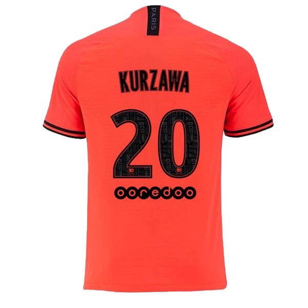 JORDAN Camiseta Paris Saint Germain NO.20 Kurzawa Segunda equipación 2019-2020 Naranja